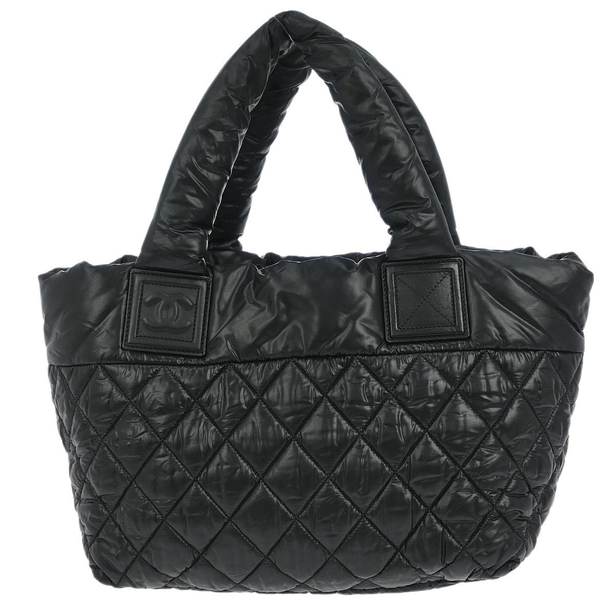 Chanel Coco Cocoon Reversible Tote Quilted Nylon Black Nylon Tote Bag Bag