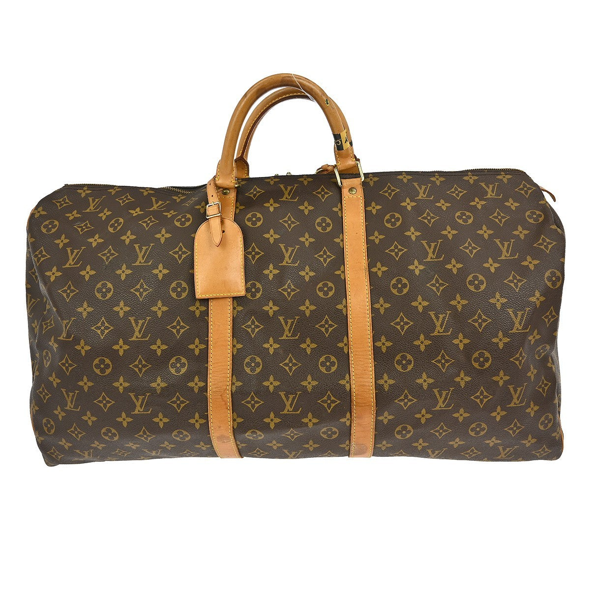 Louis Vuitton Keepall Bag Monogram Canvas Brown Canvas Travel Bag