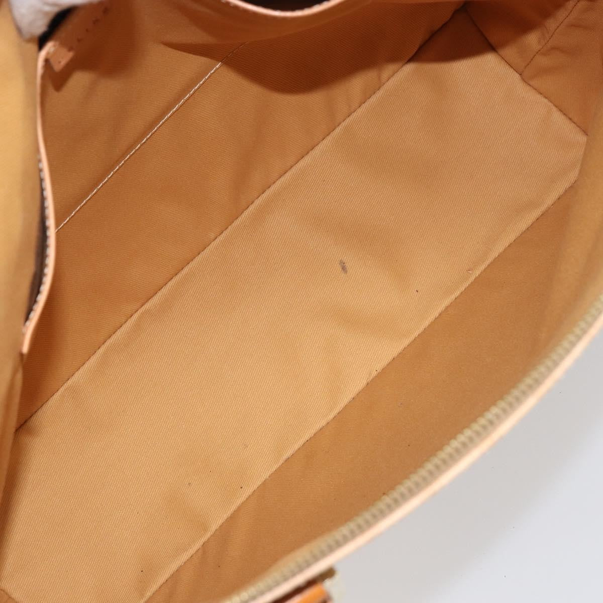 Celine Vintage Macadam Tote Bag Canvas And Leather Beige Canvas Tote Bag Bag