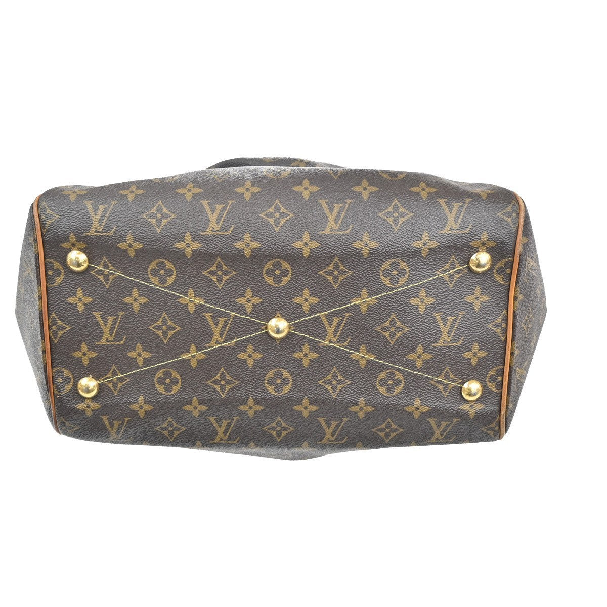 Louis Vuitton Tivoli Handbag Monogram Canvas Brown Canvas Shoulder Bag