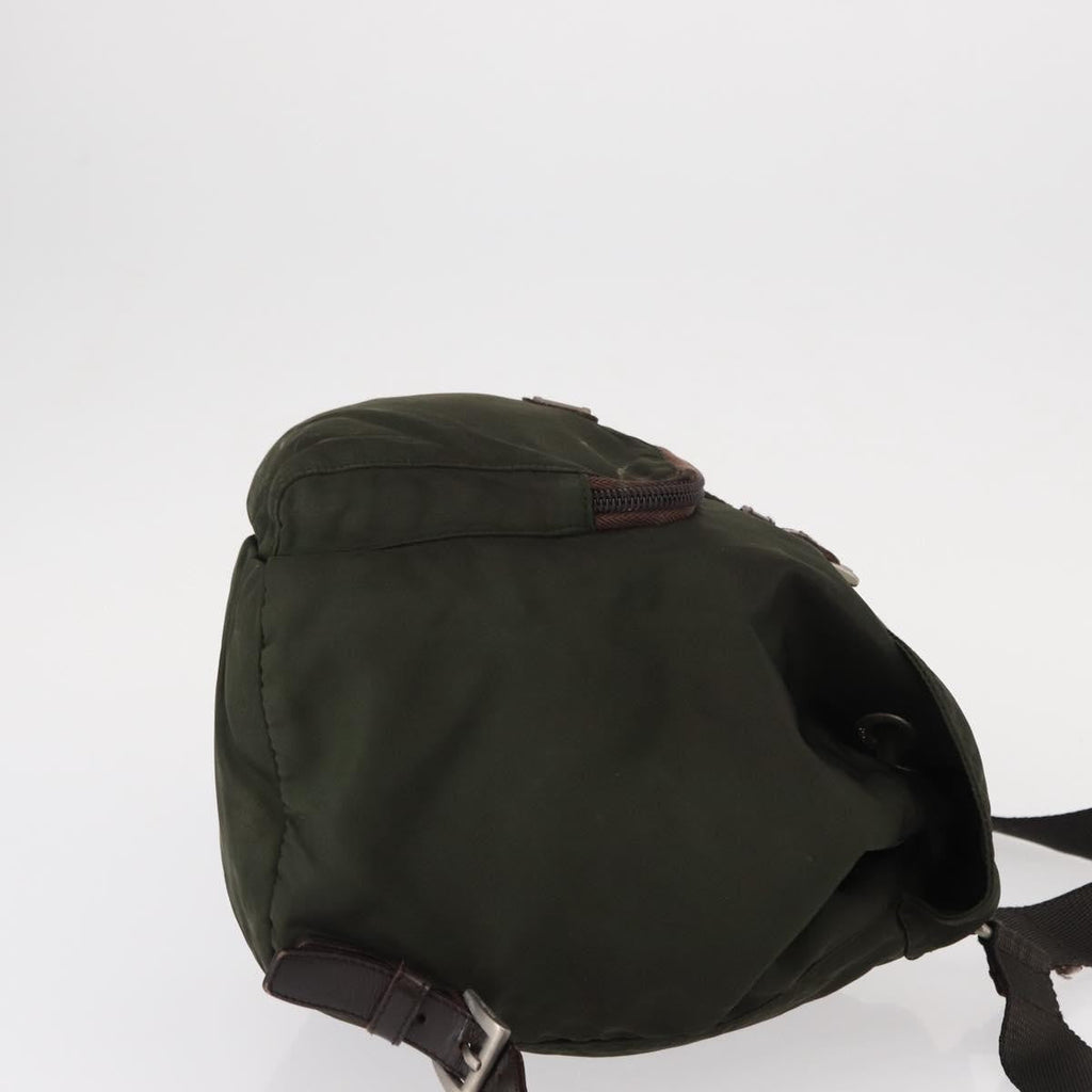 Prada Front Pocket Backpack Tessuto Khaki Nylon Backpack Bag