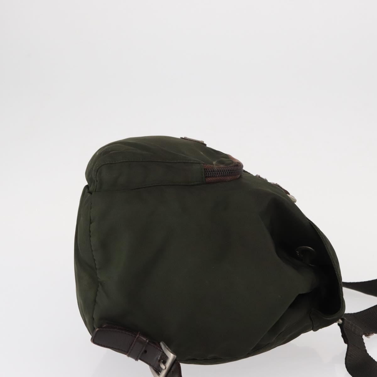 Prada Front Pocket Backpack Tessuto Khaki Nylon Backpack Bag