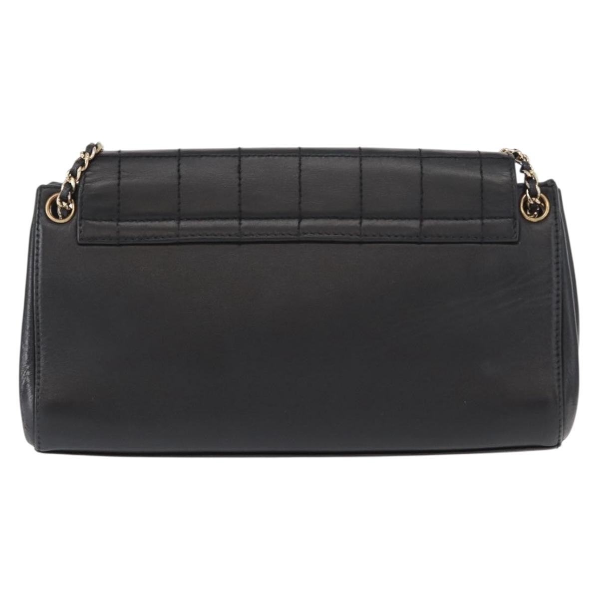 Chanel Chocolate Bar Accordion Reissue Flap Bag Quilted Lambskin Black Leather Shoulder Bag Bag