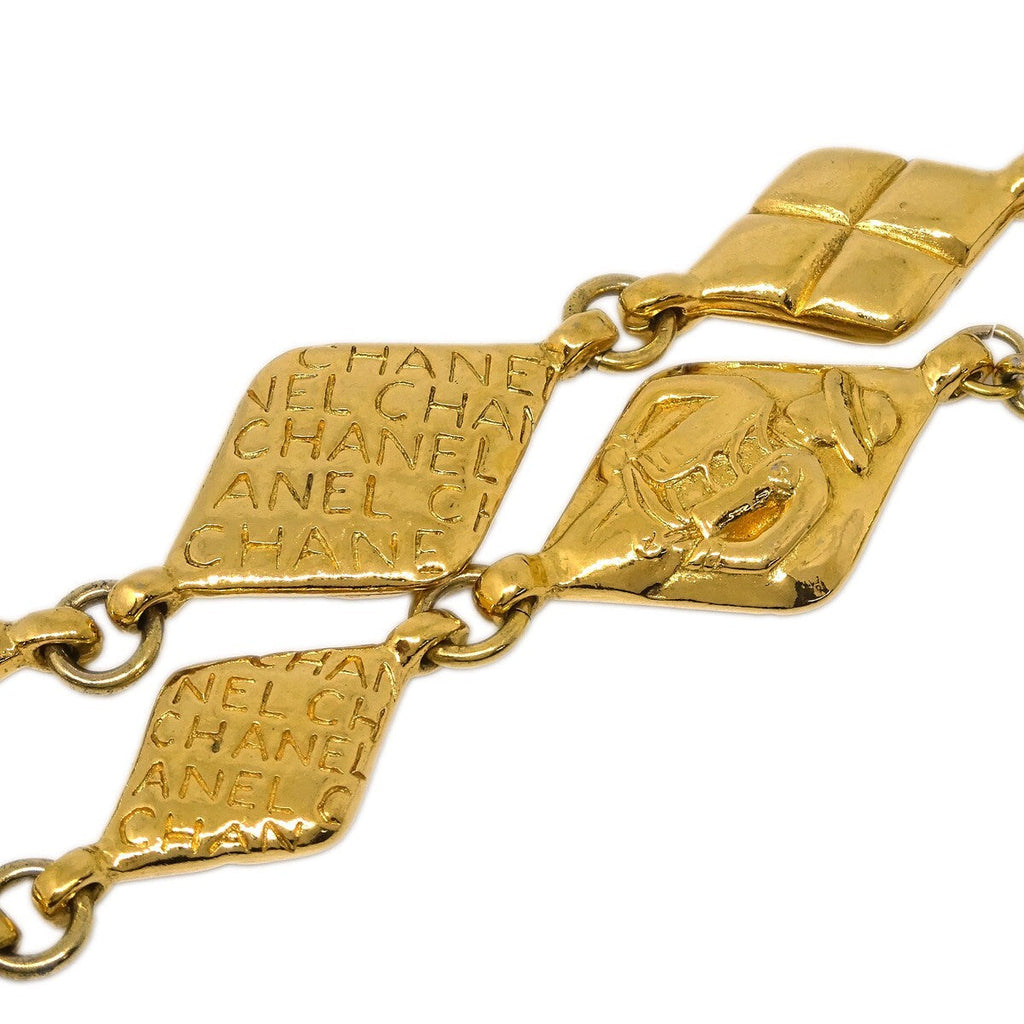 Chanel Mademoiselle Pendant Necklace Gold-Plated Gold Gold_Plated Necklace Jewelry