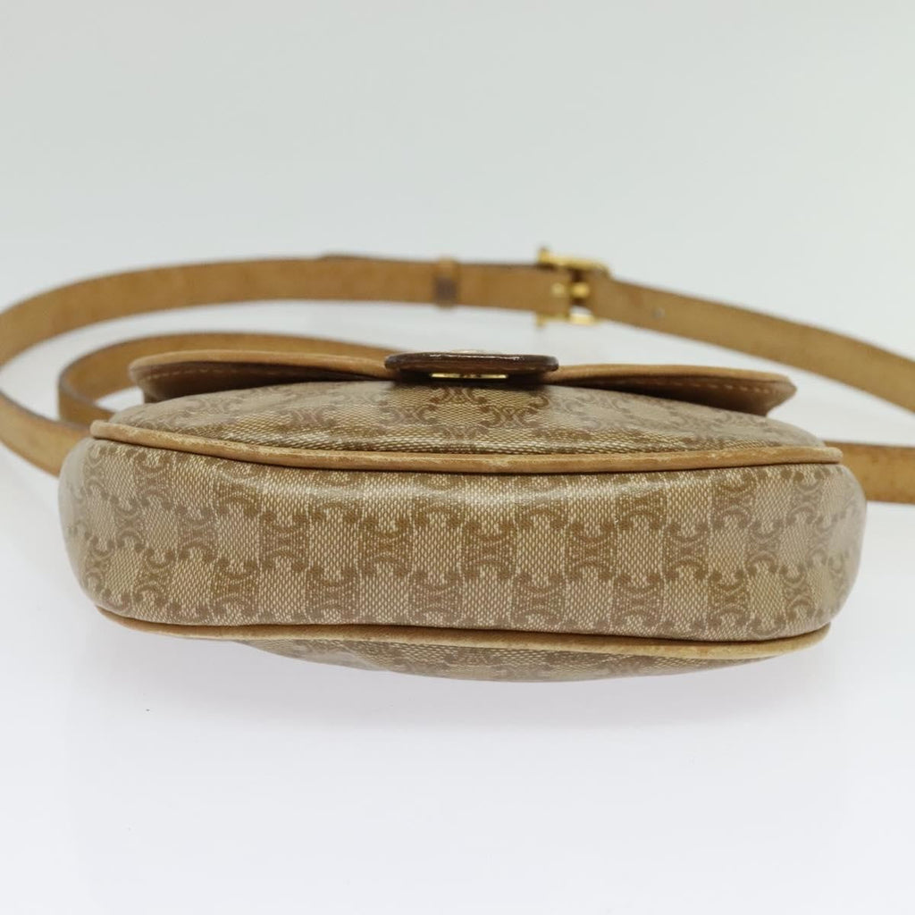 Celine Vintage Macadam Shoulder Bag Macadam Canva  Vinyl Beige Pvc Bag