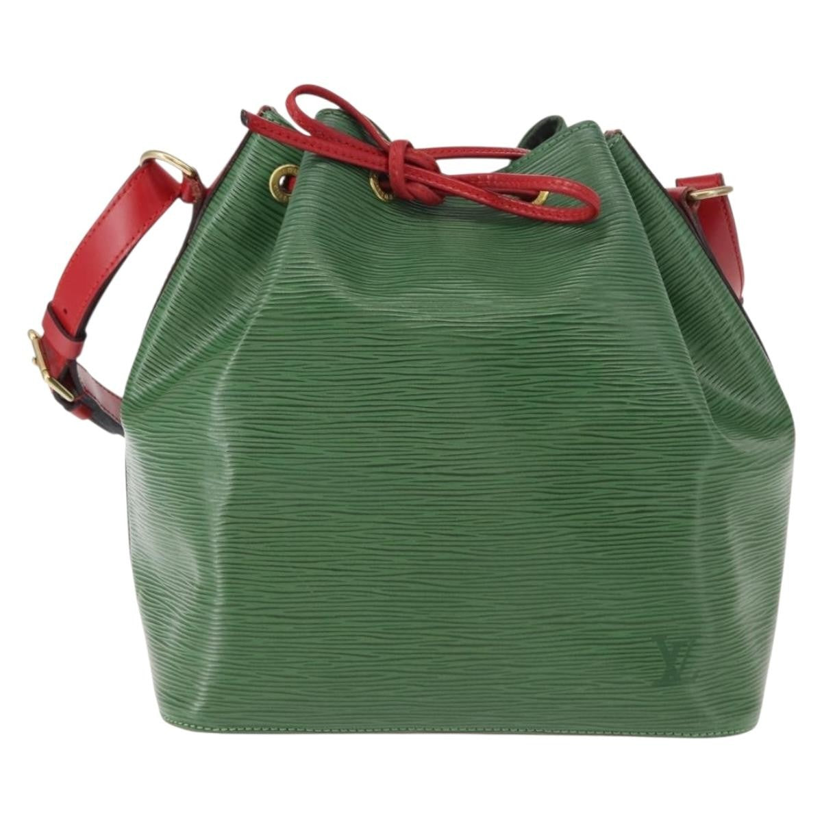Louis Vuitton Bicolor Petit Noe Handbag Epi Leather Green Leather Shoulder Bag