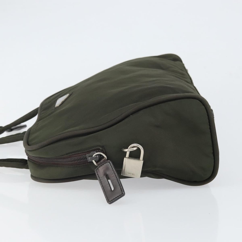 Prada Zip Around Tote Tessuto Khaki Nylon Handbag