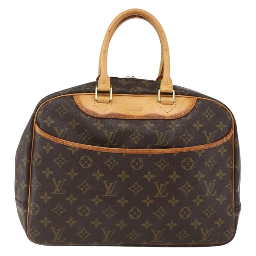 Louis Vuitton Deauville Handbag Monogram Canvas Brown Canvas Handbag
