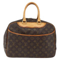 Louis Vuitton Deauville Handbag Monogram Canvas Brown Canvas Handbag