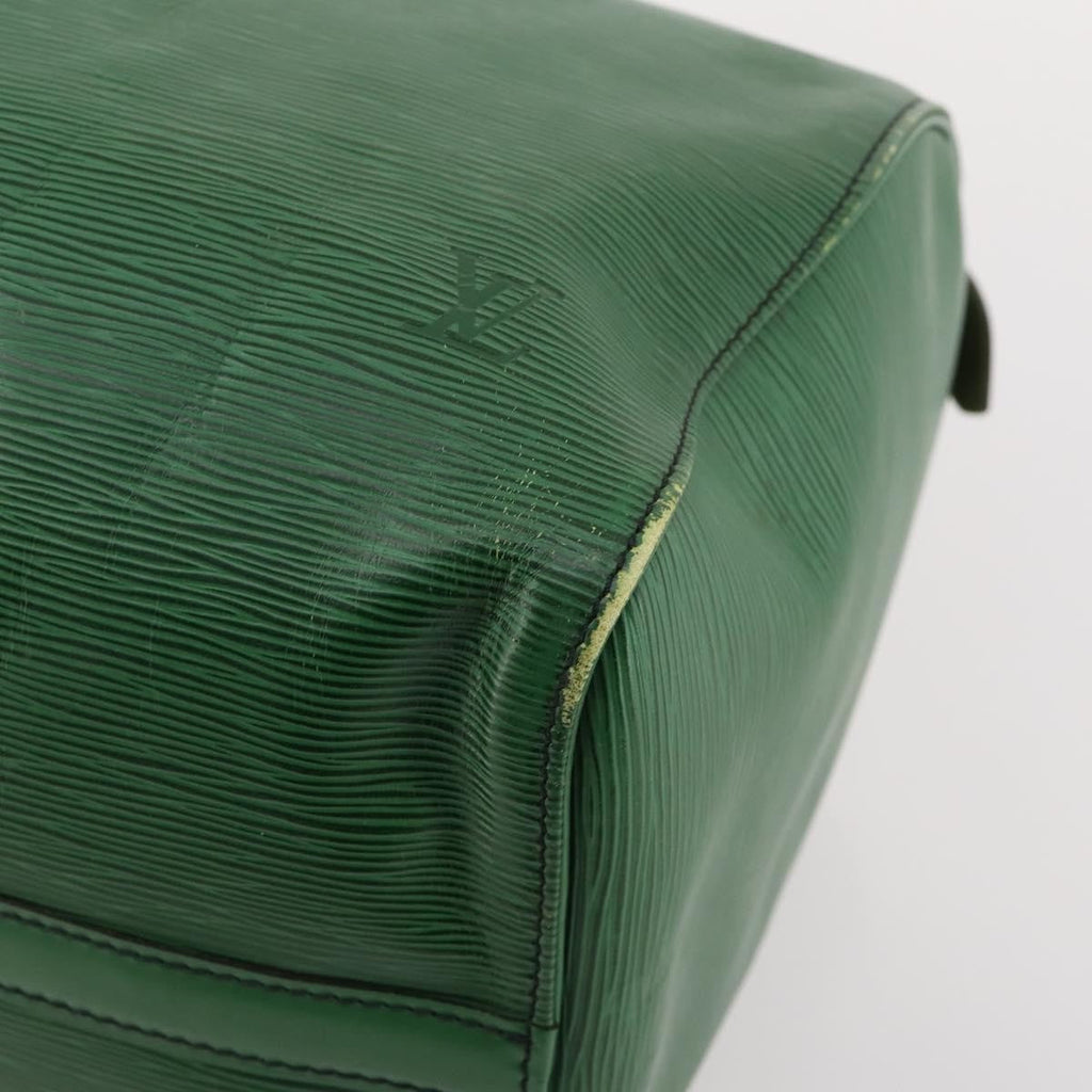Louis Vuitton Keepall Bag Epi Leather Green Leather Travel Bag