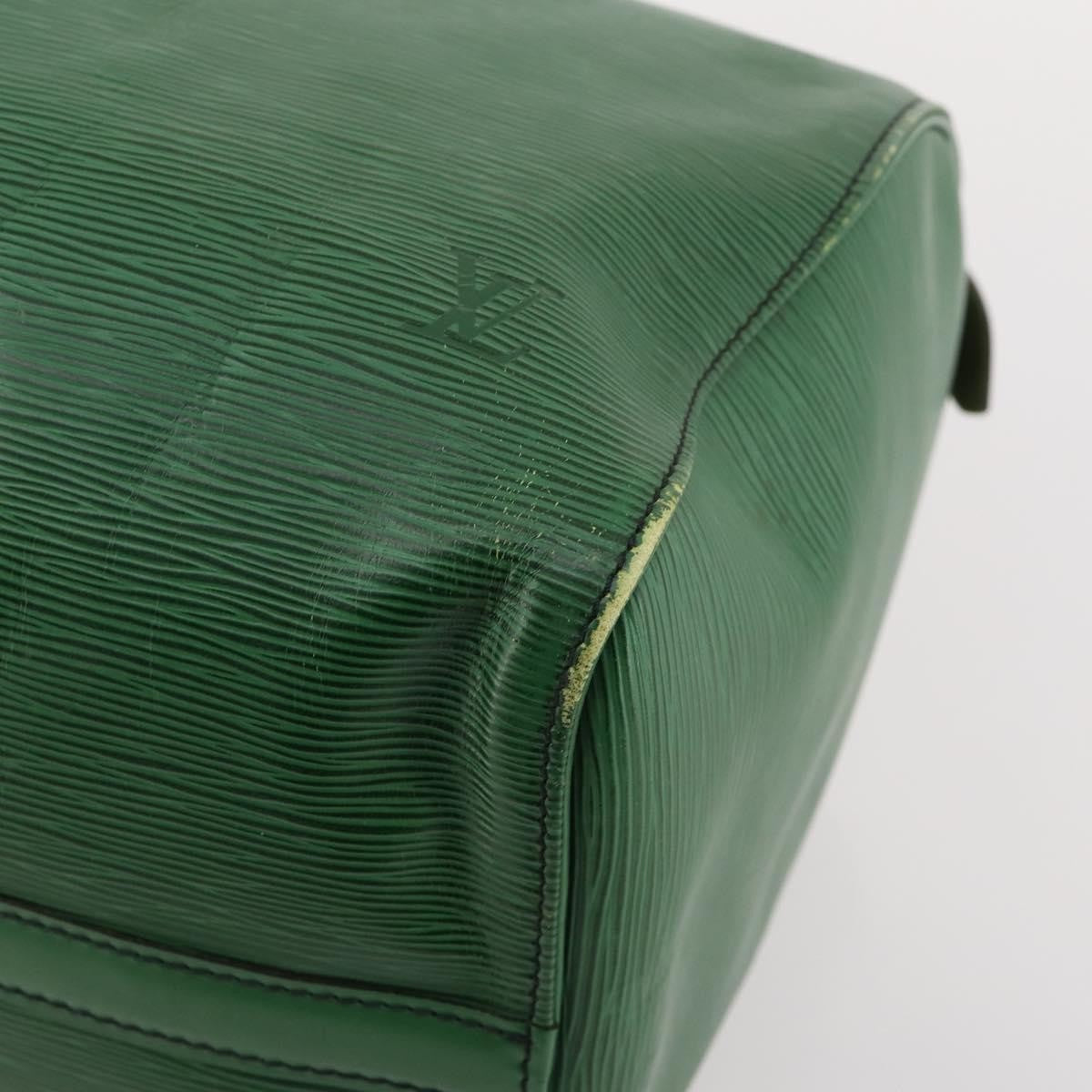 Louis Vuitton Keepall Bag Epi Leather Green Leather Travel Bag
