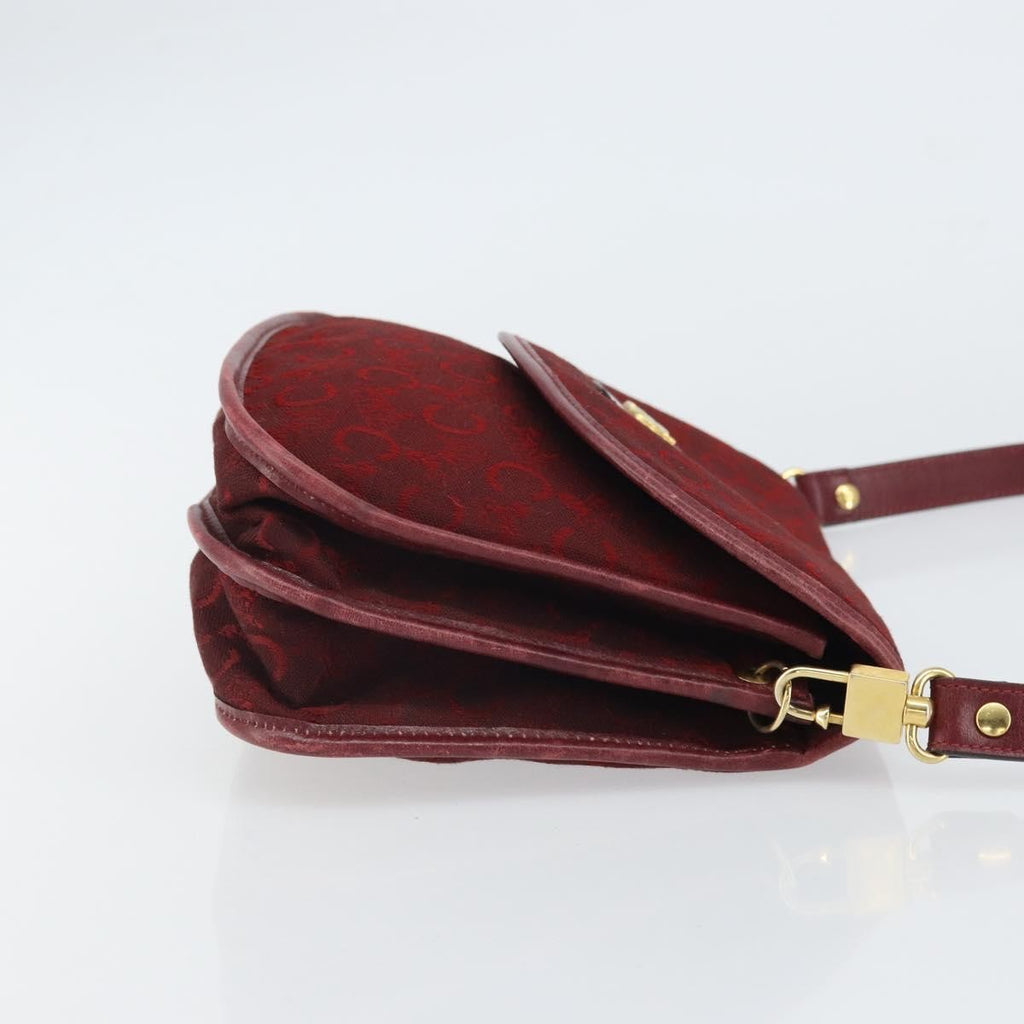 Celine C Sulky Shoulder Bag Canvas Red Canvas Shoulder Bag Bag