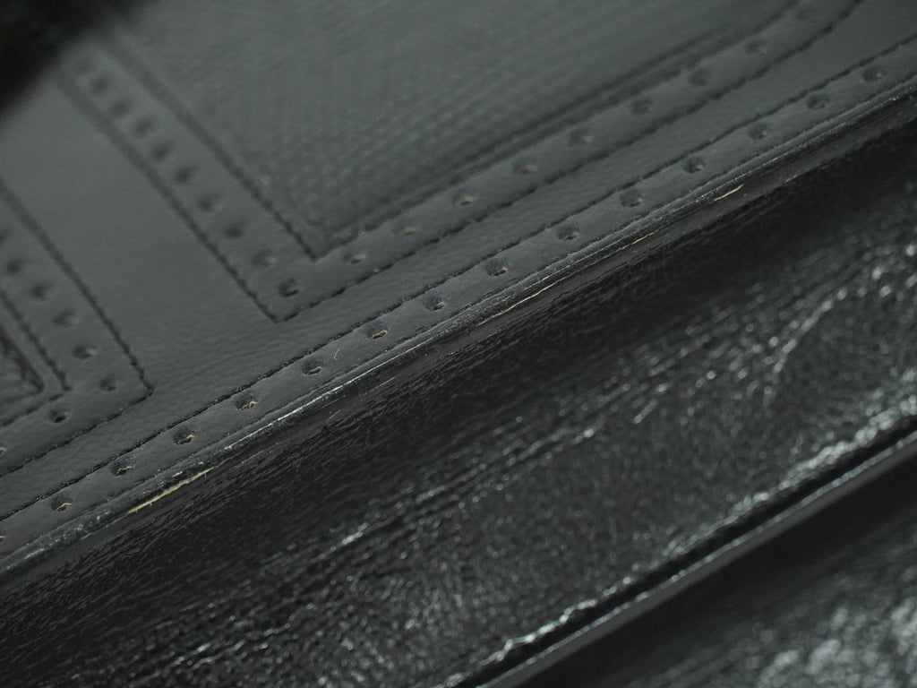 Saint Laurent Vintage Shoulder Bag Leather Black Leather Shoulder Bag Bag (Pre-Owned)