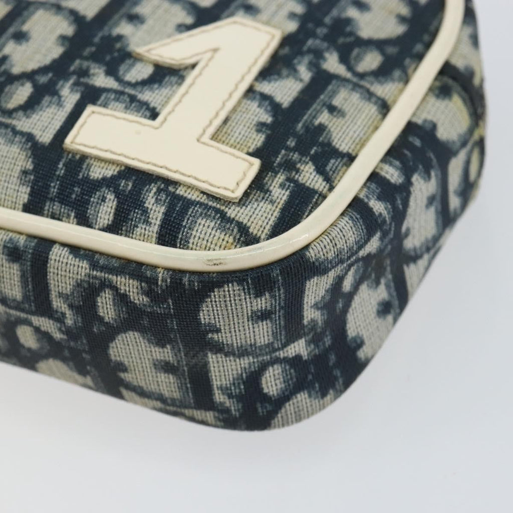 Christian Dior Vintage Trotter Pouch Diorissimo Canvas Navy Pvc Clutche & Pouche Bag (Pre-Owned)
