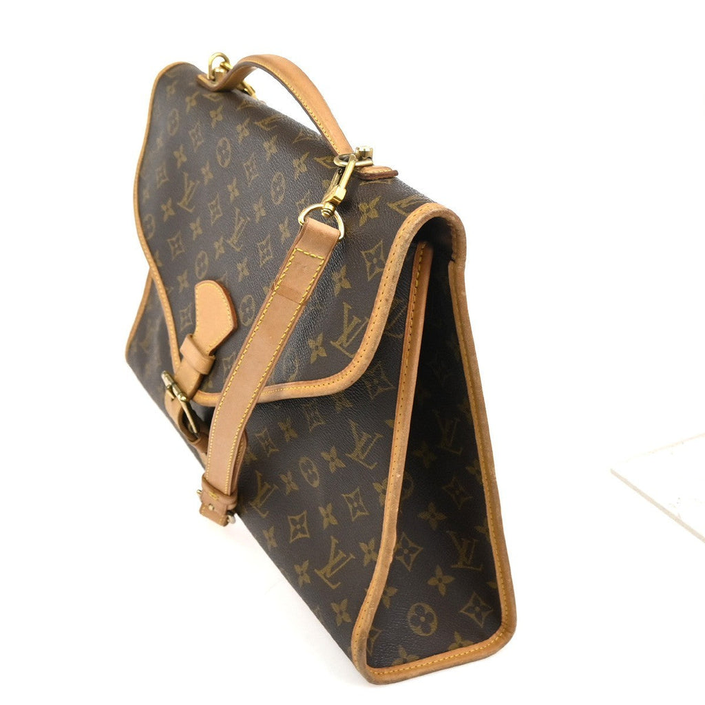 Louis Vuitton Beverly Briefcase Monogram Canvas Brown Canvas Briefcase Bag