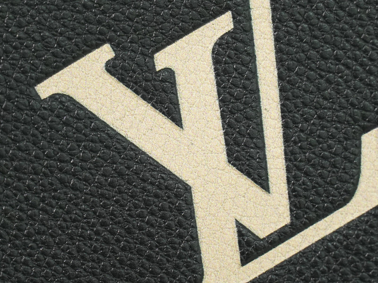 Louis Vuitton Petit Sac Plat Bag Bicolor Monogram Empreinte Giant Black Leather Tote Bag