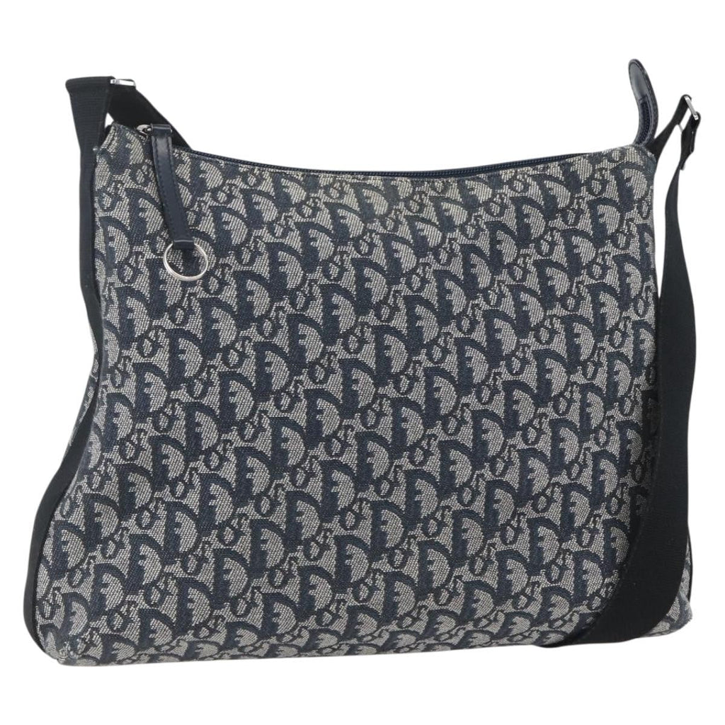 Christian Dior Vintage Trotter Shoulder Bag Canvas Navy Canvas Shoulder Bag Bag (Pre-Owned)