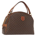Celine Vintage Macadam Handbag Canvas And Leather Brown Canvas Handbag