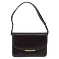 Christian Dior Flap Shoulder Bag Leather Brown Leather Shoulder Bag Bag (Pre-Owned)