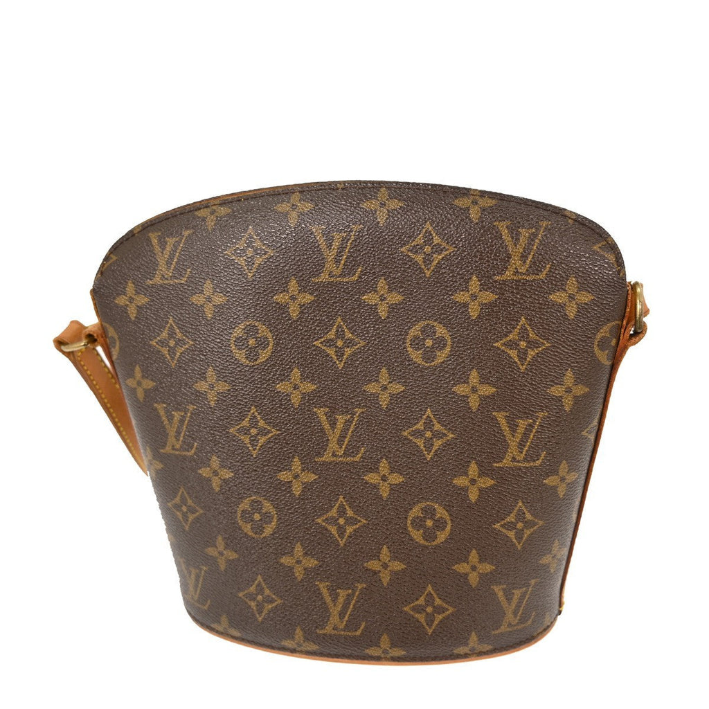 Louis Vuitton Drouot Handbag Monogram Canvas Brown Canvas Shoulder Bag