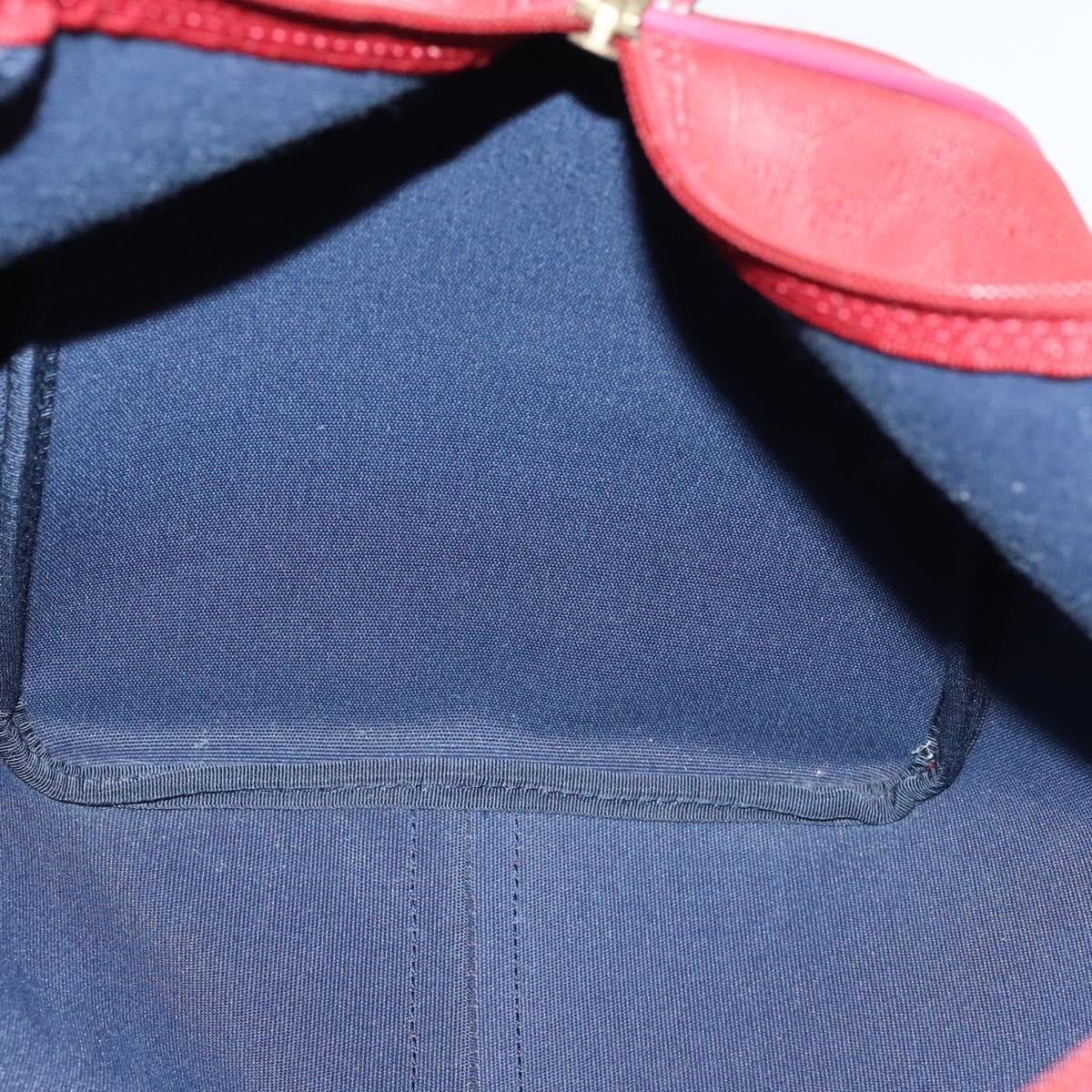 Christian Dior Vintage Trotter Duffle Bag Diorissimo Canvas Red Pvc Travel Bag Bag (Pre-Owned)