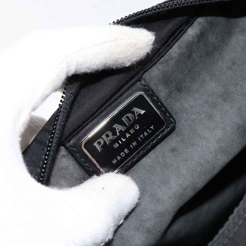 Prada Front Pocket Messenger Bag Tessuto Black Nylon Shoulder Bag Bag