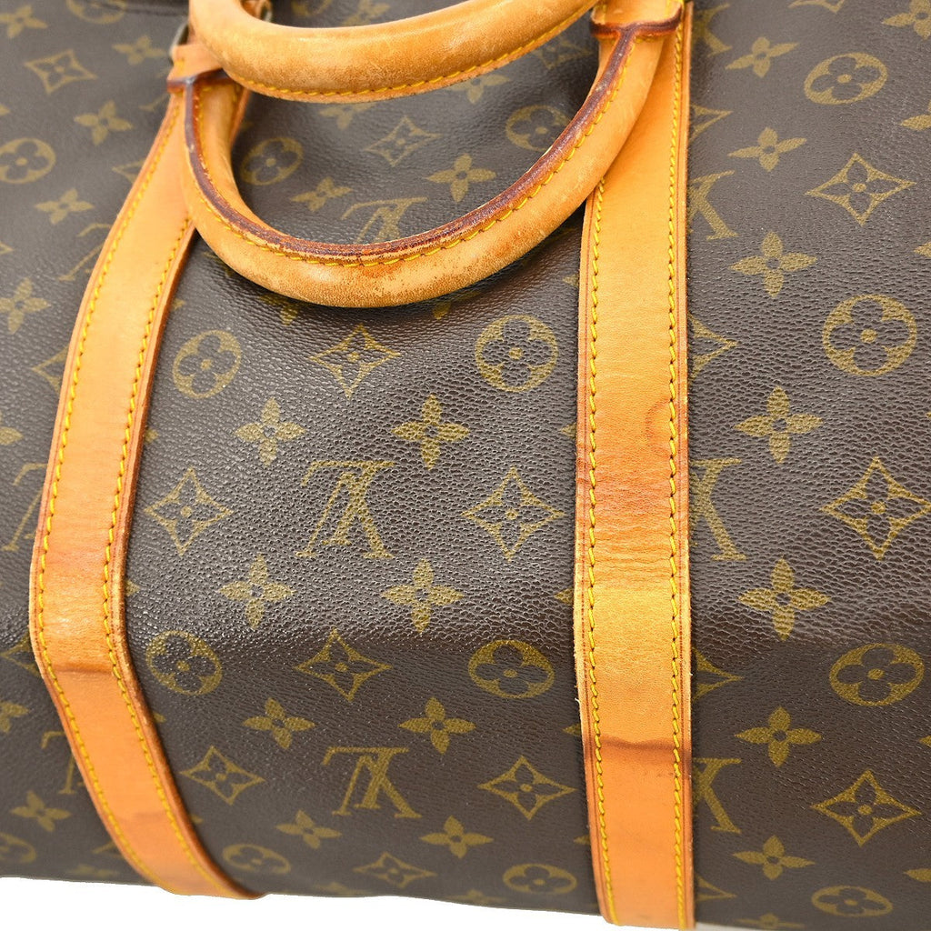 Louis Vuitton Keepall Bag Monogram Canvas Brown Canvas Travel Bag