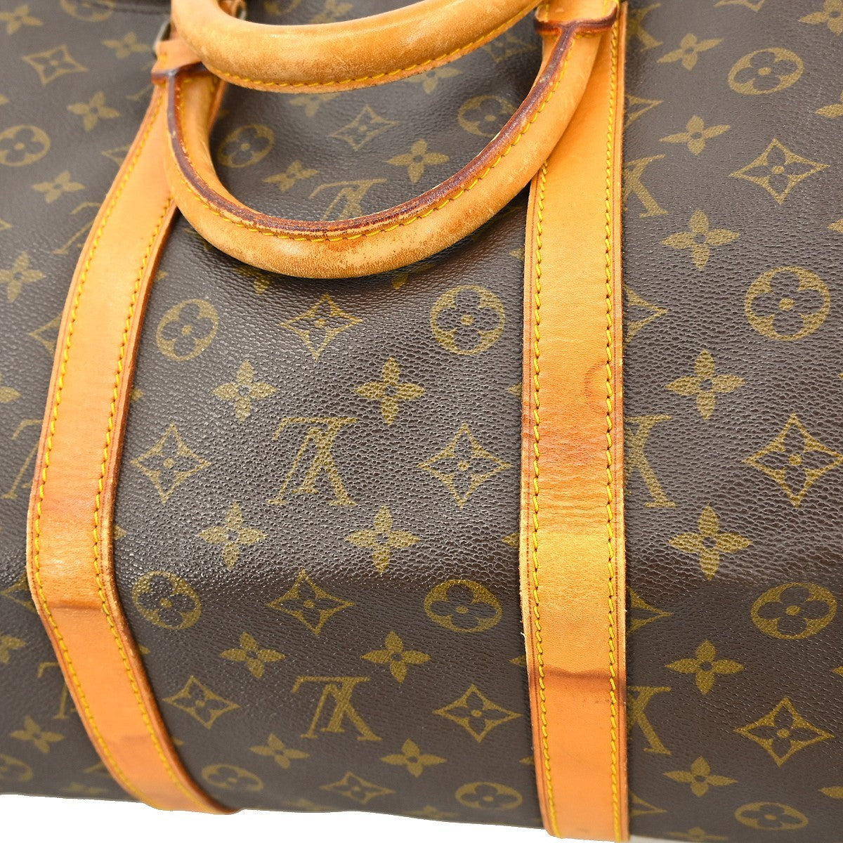 Louis Vuitton Keepall Bag Monogram Canvas Brown Canvas Travel Bag