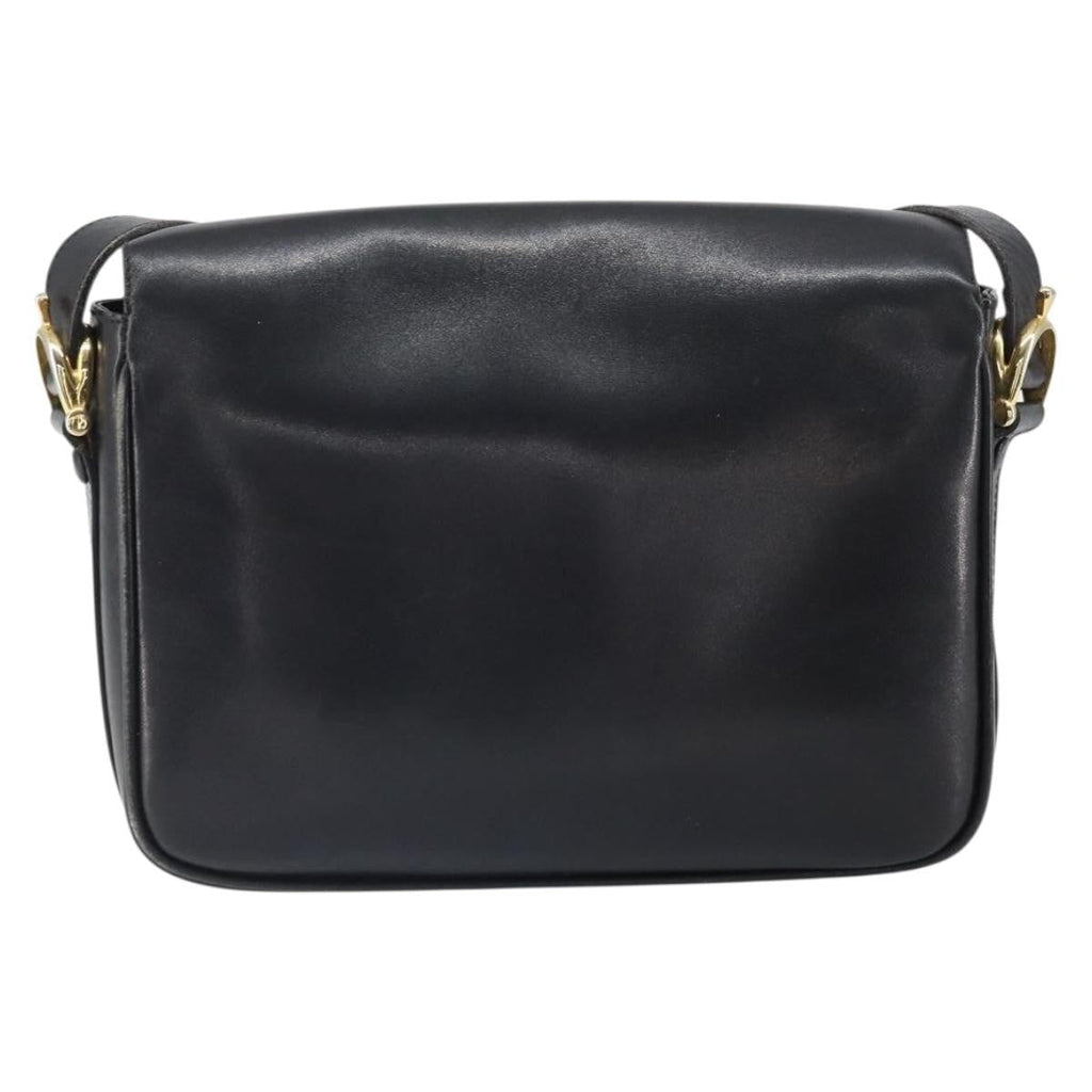 Celine Vintage Shoulder Bag Leather Black Leather Shoulder Bag Bag