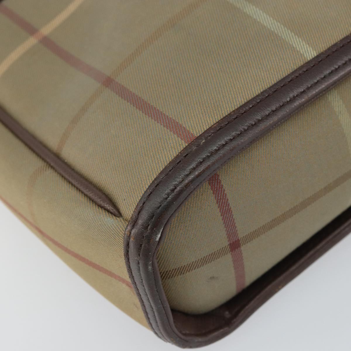 Burberry Nova Check Shoulder Bag Canvas Beige Canvas Shoulder Bag