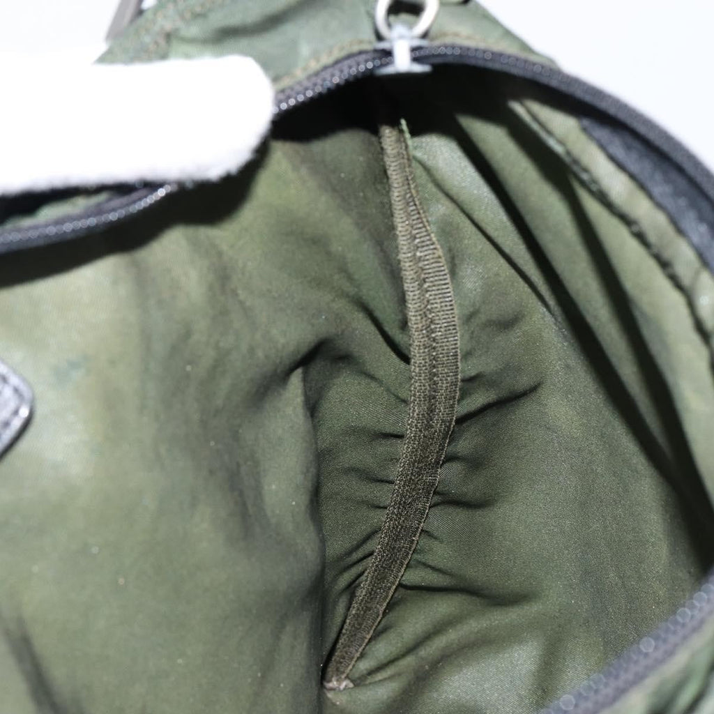 Prada Flat Messenger Bag Tessuto Khaki Nylon Shoulder Bag Bag