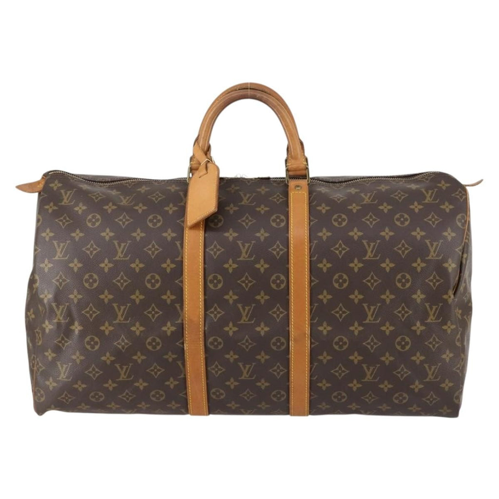 Louis Vuitton Keepall Bag Monogram Canvas Brown Canvas Travel Bag