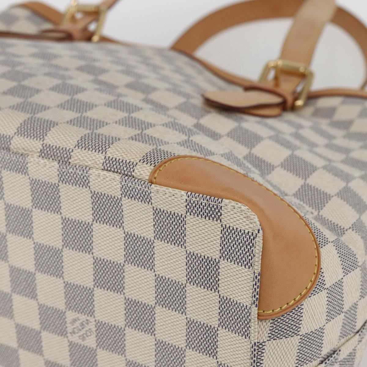 Louis Vuitton Hampstead Handbag Damier White Canvas Tote Bag