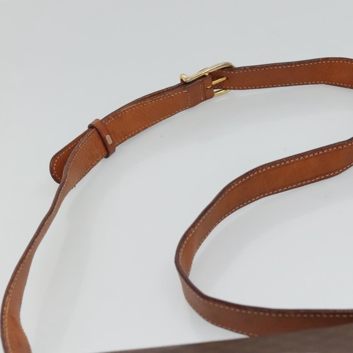 Celine Vintage Macadam Shoulder Bag Canvas Brown Canvas Shoulder Bag Bag