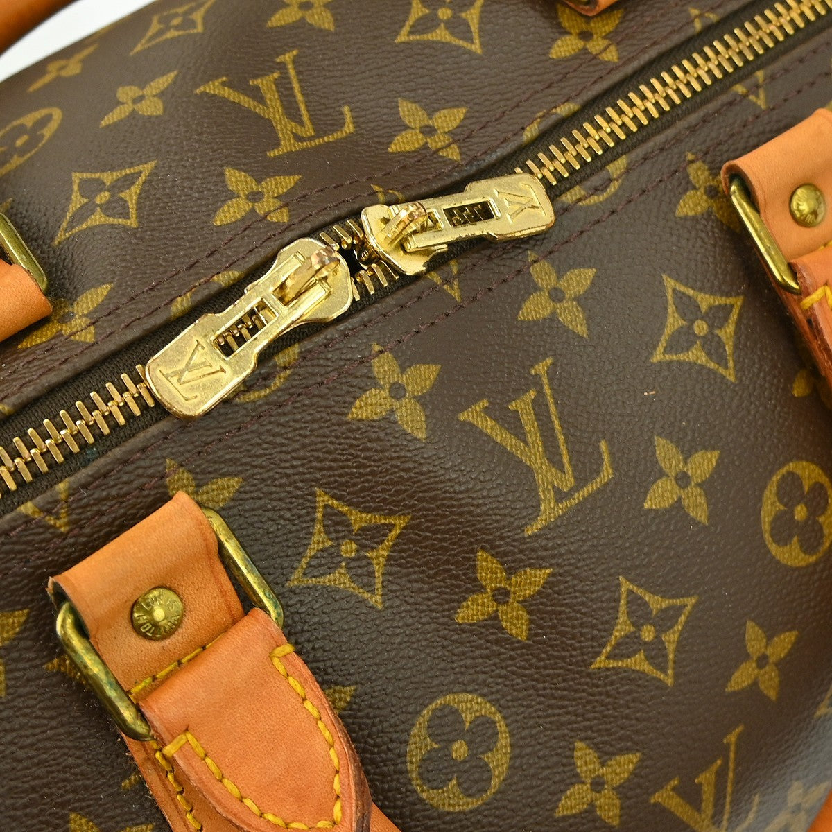 Louis Vuitton Keepall Bag Monogram Canvas Brown Canvas Travel Bag