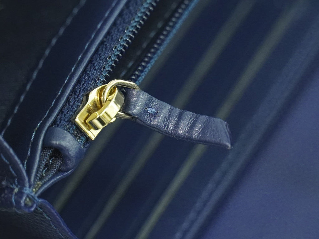 Chanel Deauville Flap Wallet Caviar Navy Leather Wallets Accessory