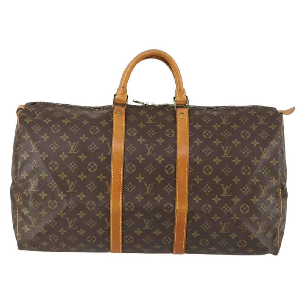 Louis Vuitton Keepall Bag Monogram Canvas Brown Canvas Travel Bag