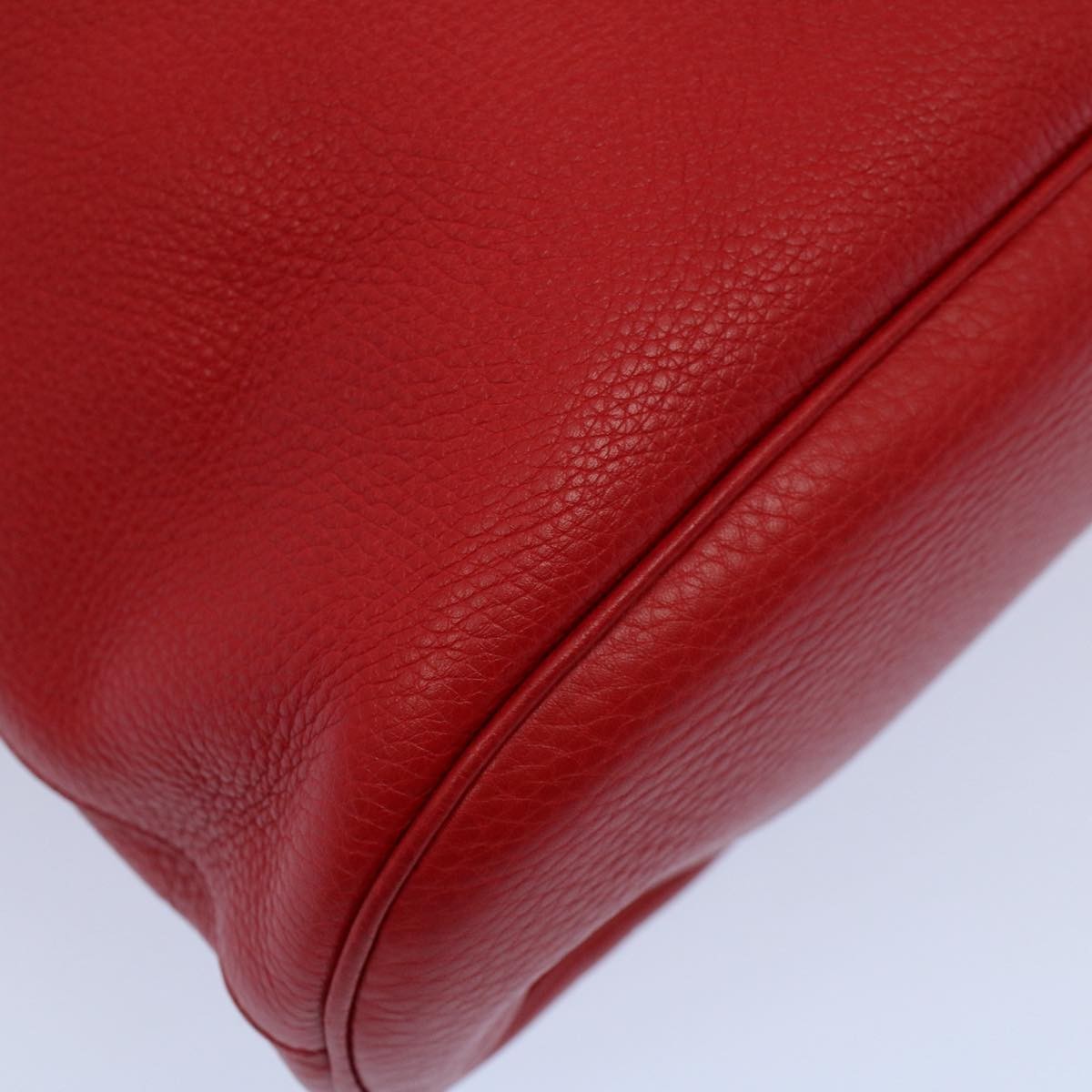 Gucci Soho Drawstring Backpack Leather Red Leather Backpack Bag (Pre-Owned)