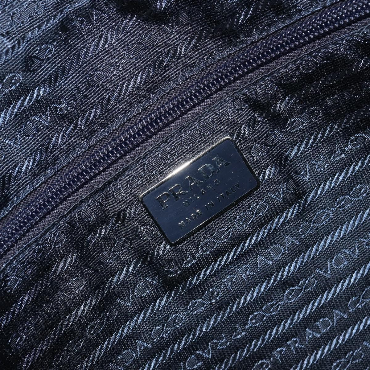 Prada Zip Around Tote Tessuto Navy Nylon Handbag
