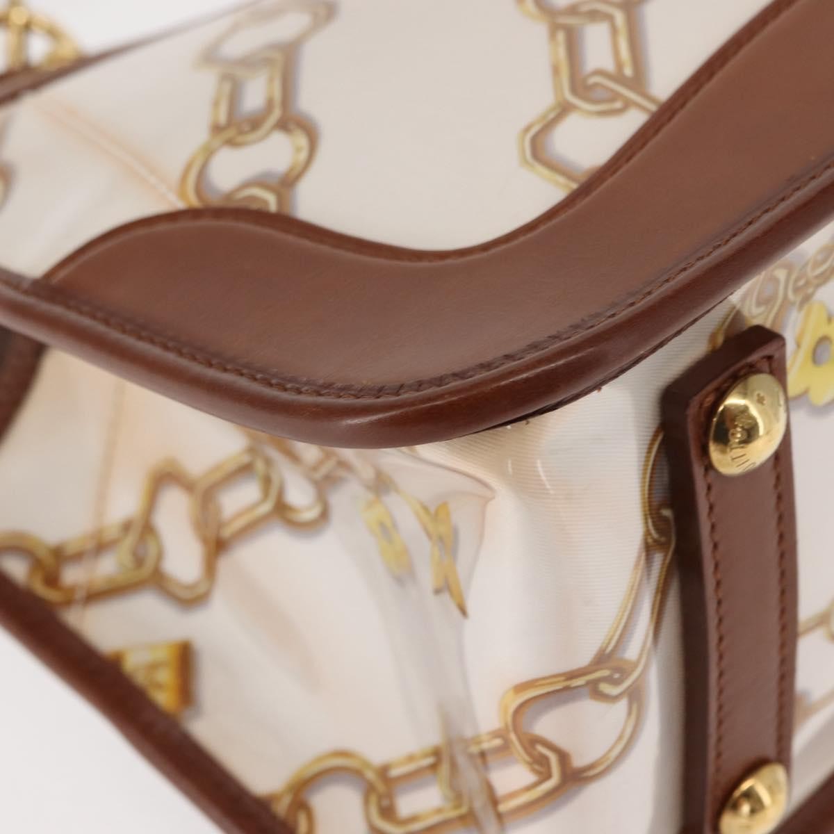 Louis Vuitton Charms Cabas Pvc Over Printed Silk Brown Canvas Handbag