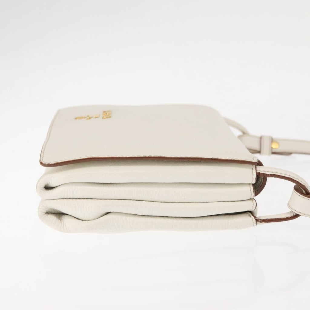 Prada Flap Crossbody Bag Vitello Daino White Leather Shoulder Bag Bag