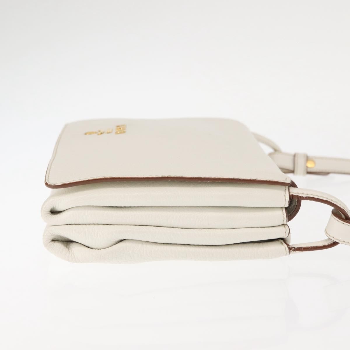Prada Flap Crossbody Bag Vitello Daino White Leather Shoulder Bag Bag