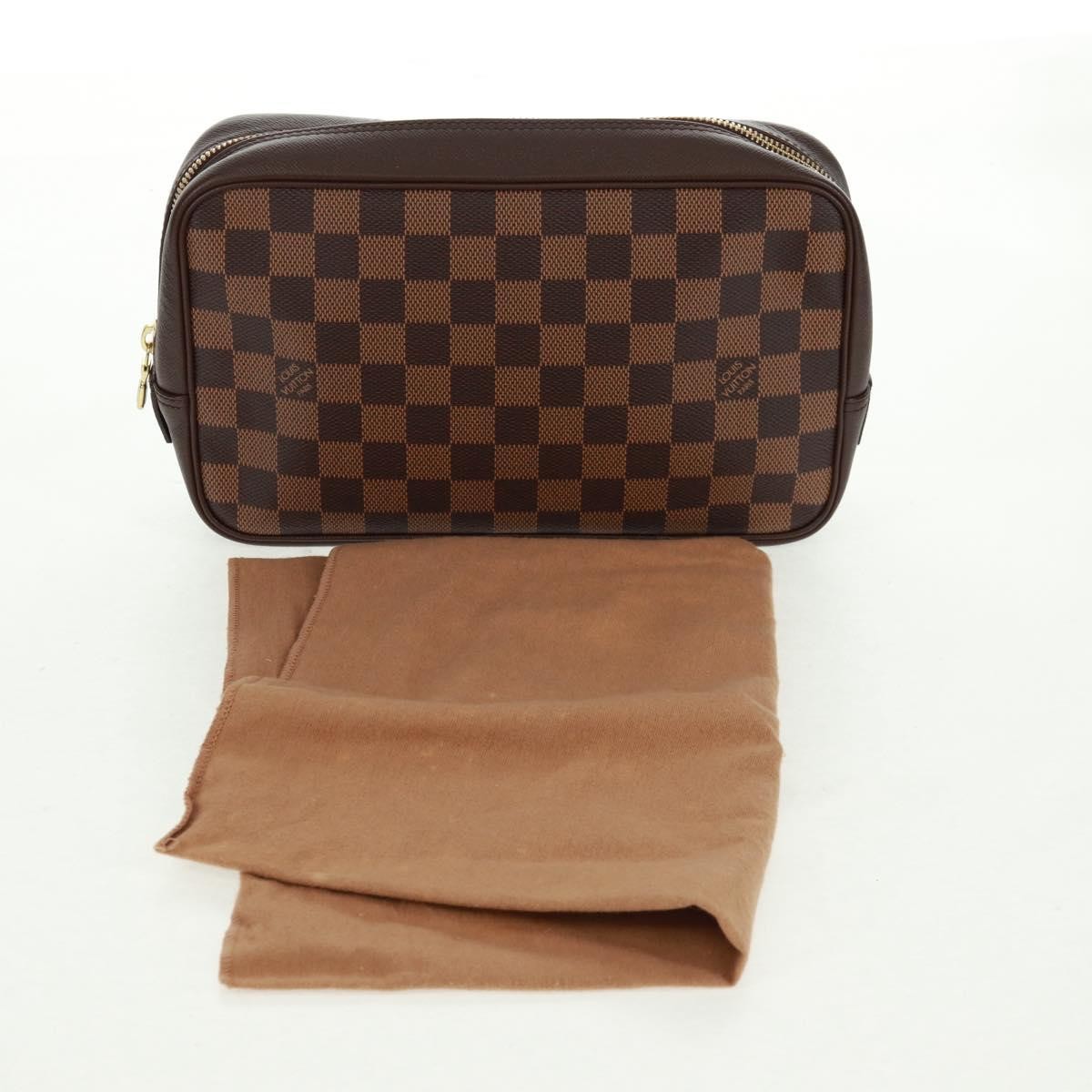 Louis Vuitton Trousse Toilette Damier Canvas Brown Canvas Clutche & Pouche Bag