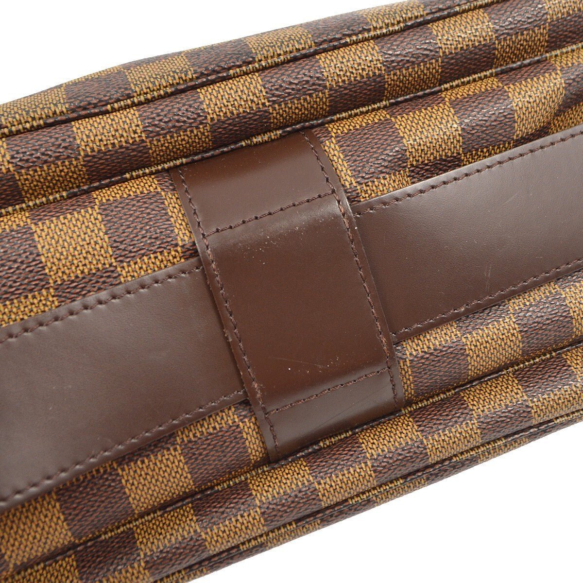 Louis Vuitton Naviglio Handbag Damier Brown Canvas Shoulder Bag