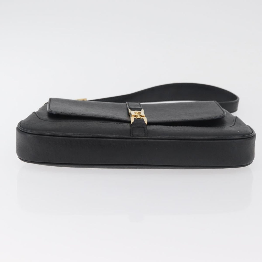 Gucci Jackie Original Shoulder Bag Leather Leather Black Leather Shoulder Bag Bag (Pre-Owned)