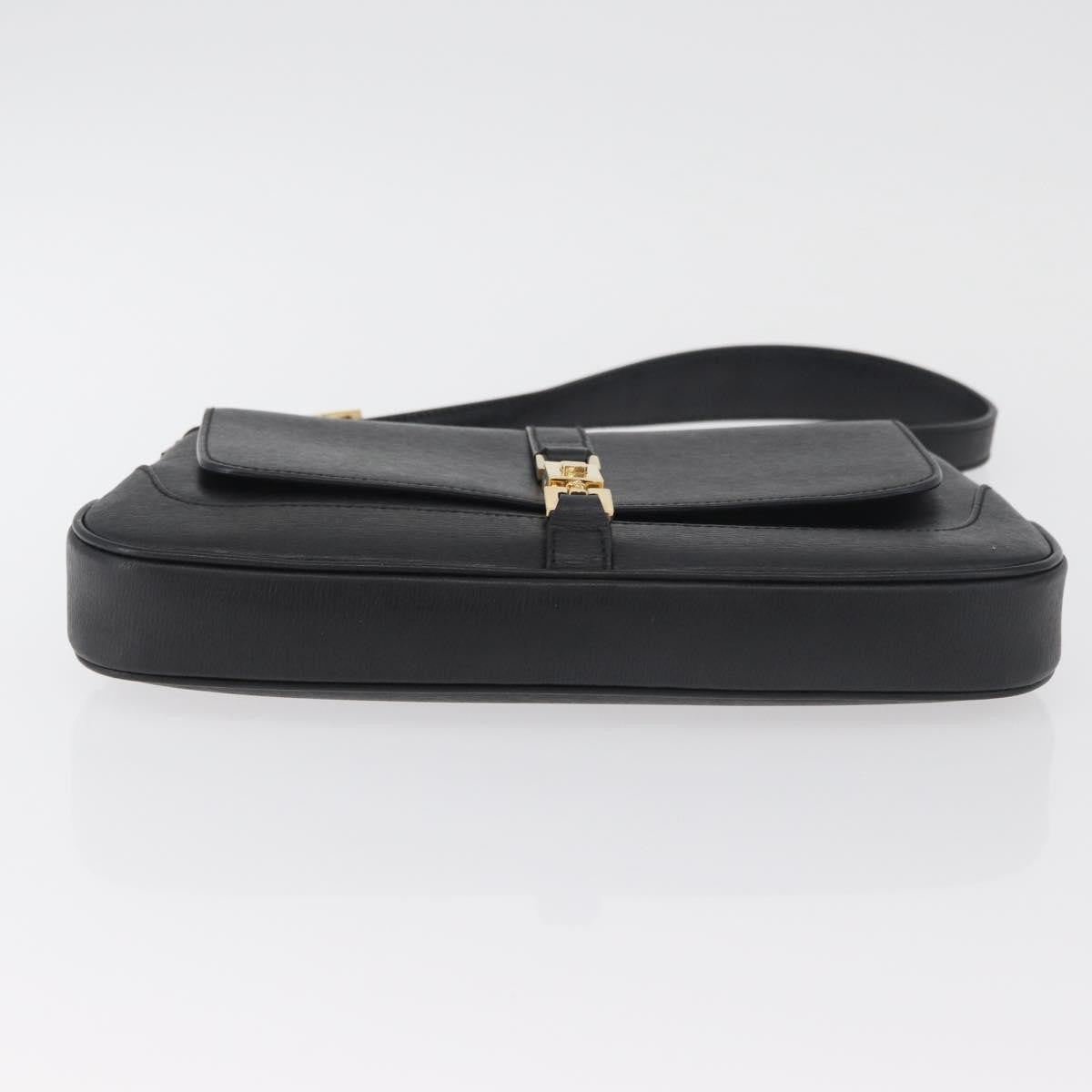 Gucci Jackie Original Shoulder Bag Leather Leather Black Leather Shoulder Bag Bag (Pre-Owned)
