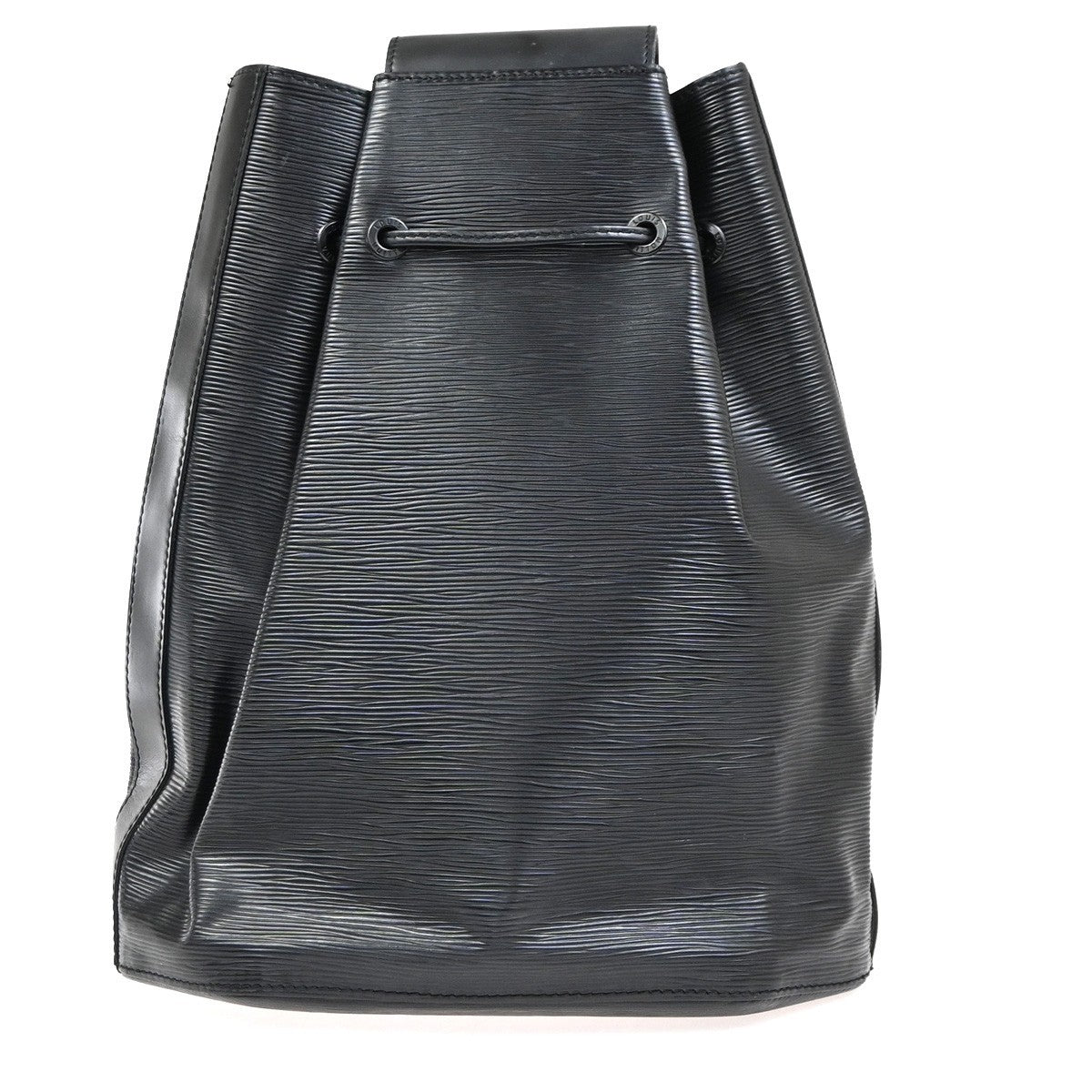 Louis Vuitton Sac A Dos Drawstring Backpack Epi Leather Black Leather Backpack Bag