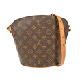Louis Vuitton Drouot Handbag Monogram Canvas Brown Canvas Shoulder Bag