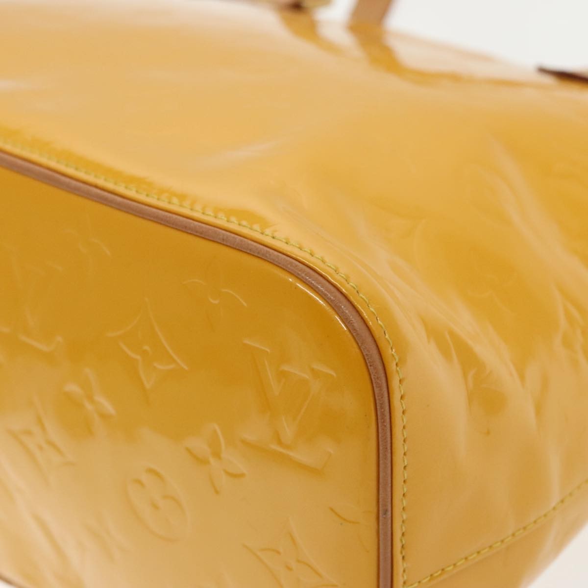 Louis Vuitton Houston Handbag Monogram Vernis Yellow Patent_Leather Bag