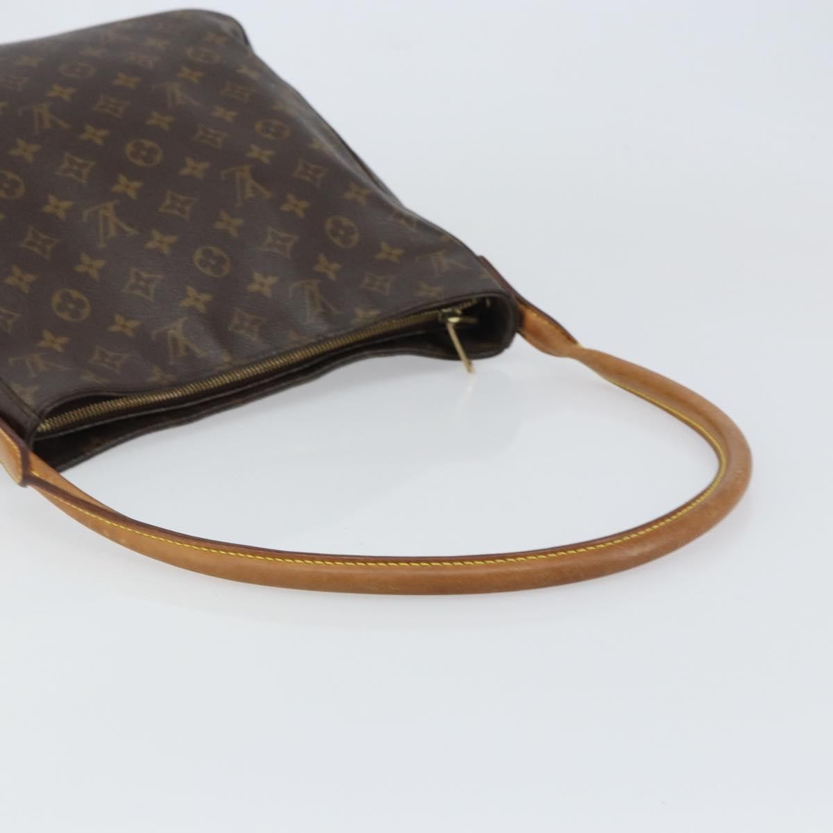 Louis Vuitton Monogram Looping Handbag Monogram Canvas Brown Canvas Shoulder Bag